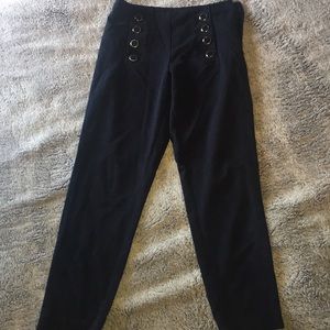 Navy pants with Navy gold trim buttons